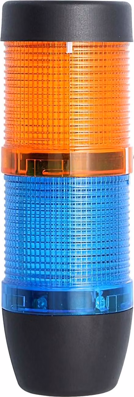 Colonna segnaletica STEX24 blu-gialla, 50 mm, 24 V CA/CC, luce lampeggiante a LED SS50-OB2/24 114 Dimensioni Lunghezza 156,0 mm, diametro 50,0 mm - 1