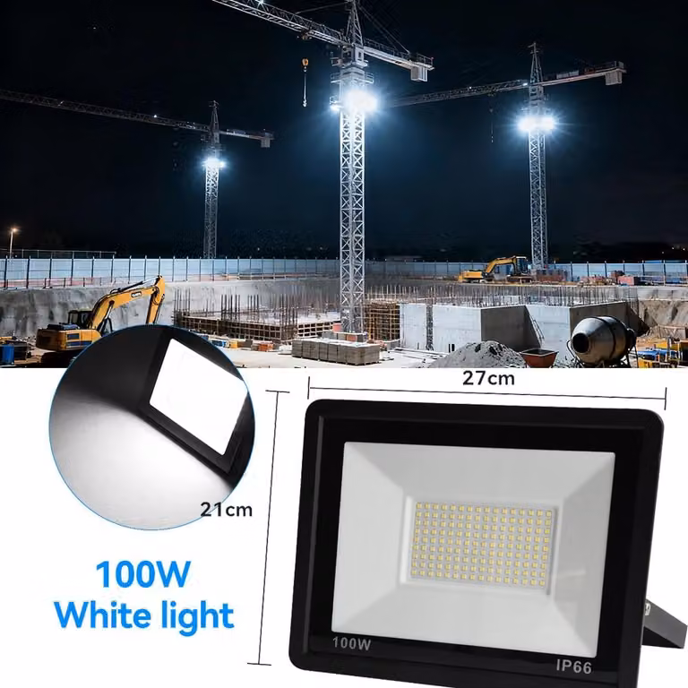 Faretto a LED per esterni - Lampada da parete - 100 W, 1 unità, tipo B - IP66 - Bianco freddo 5500–7000 K - 85–265 V - Alluminio