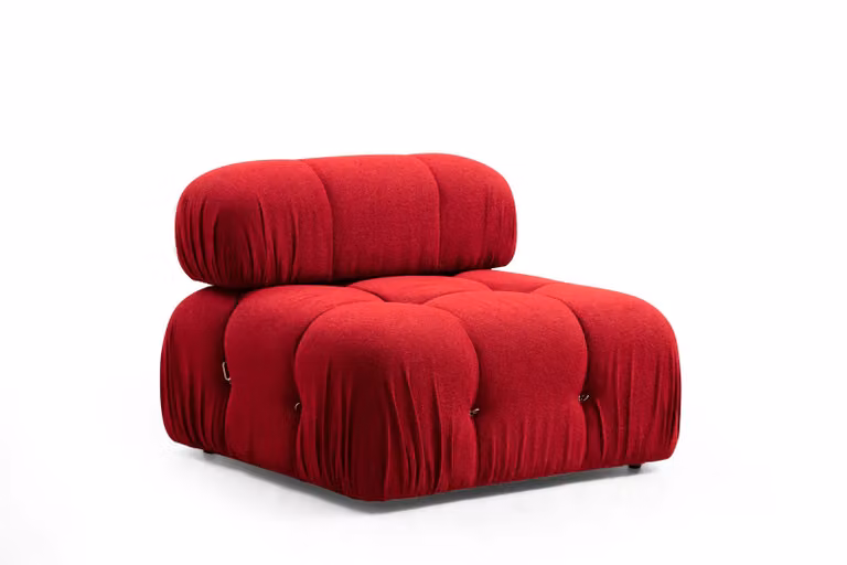 Hanah Home, Bubble- ARE1429, rosso, divano letto, struttura: Legno di faggio / truciolato