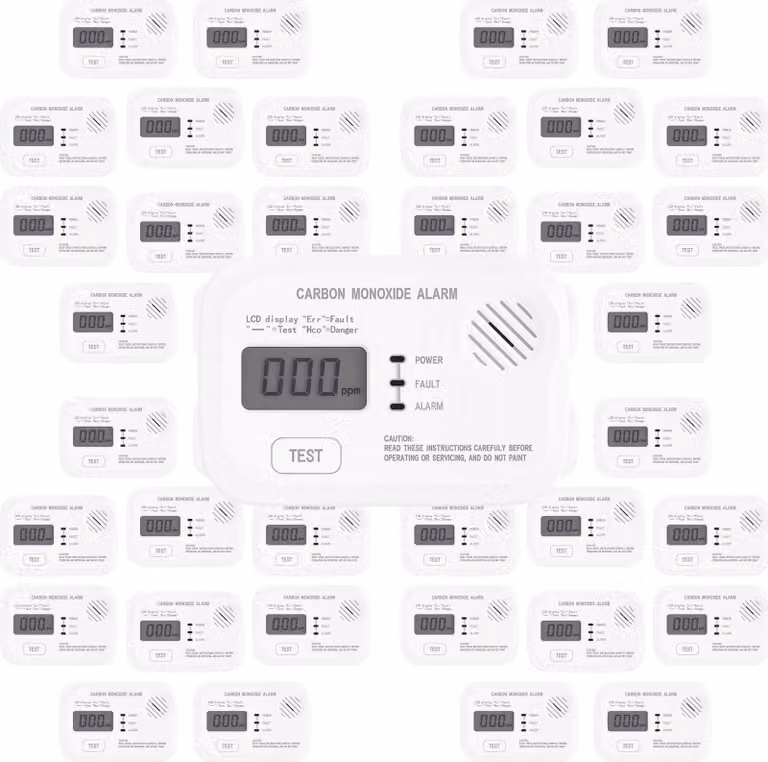 Rilevatore di CO Wiltec con display da 40, rilevatore di monossido di carbonio con batterie sostituibili