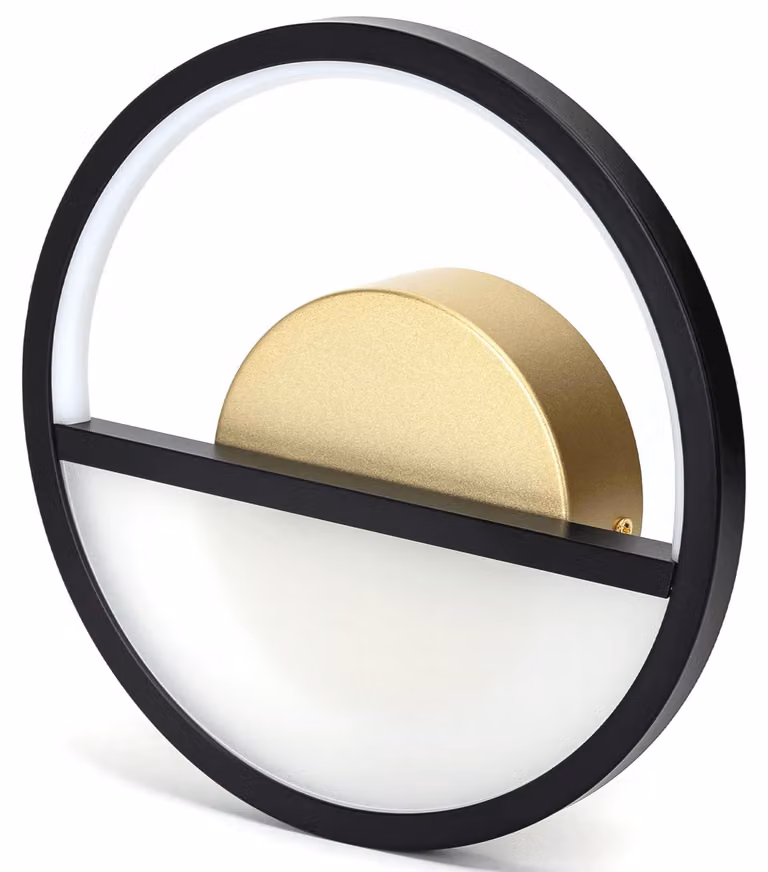 Lampada da parete in alluminio, 13,5 W, 6500 K, colore bianco