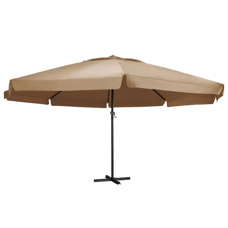 Ombrellone con palo in alluminio 600 cm Taupe