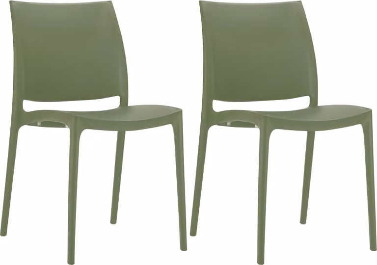 2 sedie Maya - colore verde oliva