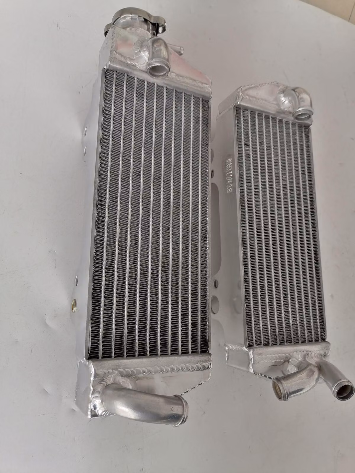 Radiatore in alluminio - Per KTM 250, 300, 360 - Anni 1995-1997 - Lucidato - Raffreddamento