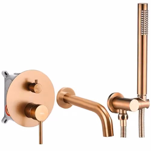 Rea - Rubinetto per vasca da bagno Lungo + scatola, ottone, testa in ceramica