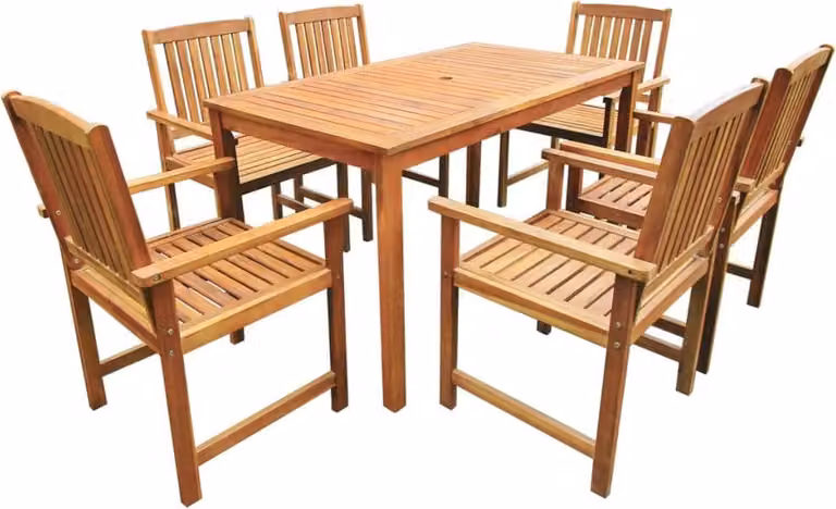 Maison Exclusive - Set da pranzo da giardino in legno massello di acacia, 7 pezzi