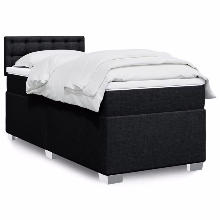 Maison Exclusive - Letto boxspring con materasso nero 80x200 cm Tessuto