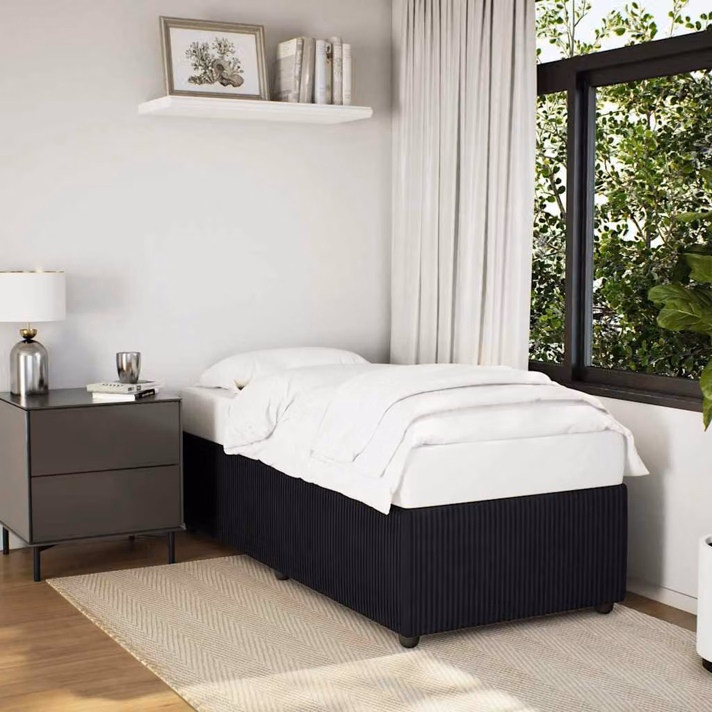 vidaXL Giroletto in Velluto Nero L/P/H: 200 x 90 cm – 1