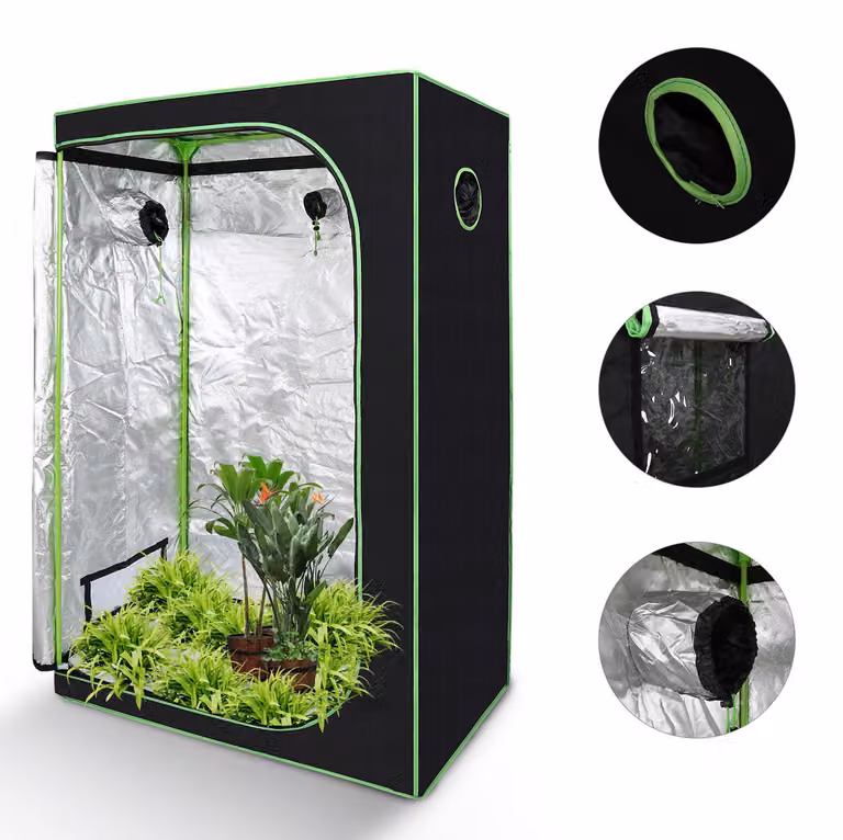 Ikodm Growbox 120x60x180 cm: tenda da coltivazione professionale, ideale per pomodori, insalate ed erbe aromatiche