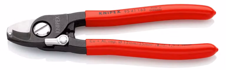KNIPEX 95 41 165 Cesoie per cavi con rivestimento in plastica brunito 165 mm