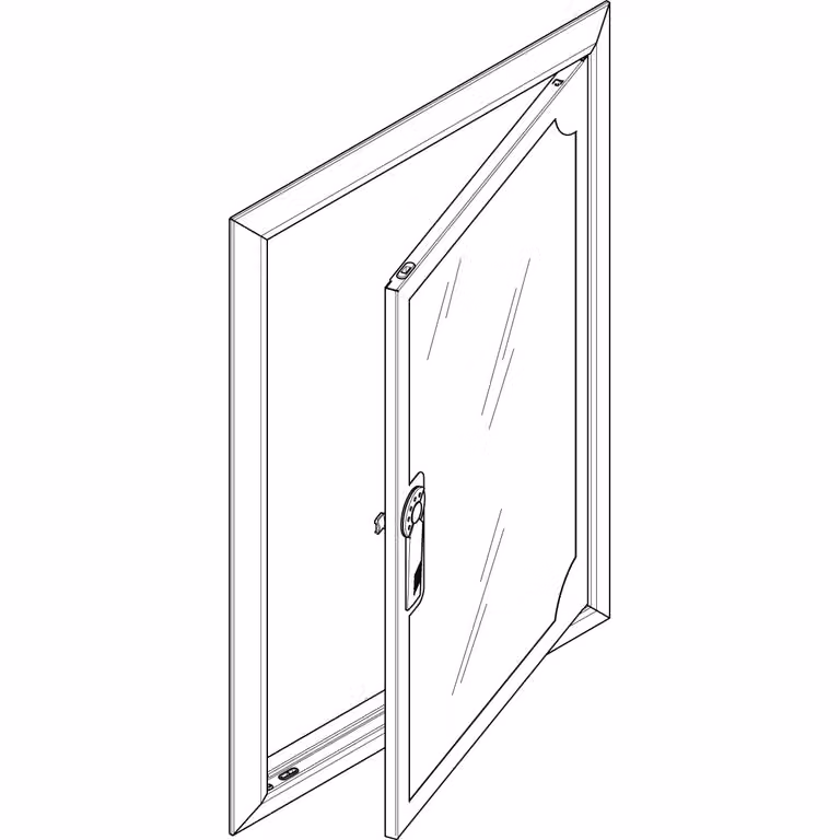 Cornice ABN + sportello di ispezione 2x4 per quadro di distribuzione da incasso, a 2 file GBRU24TS