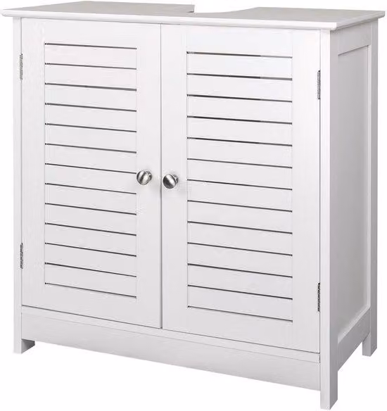 Mobile da bagno - Bagno - Mobile sottolavabo - 60x30x60 cm - Autoportante - Design moderno in MDF - Bianco
