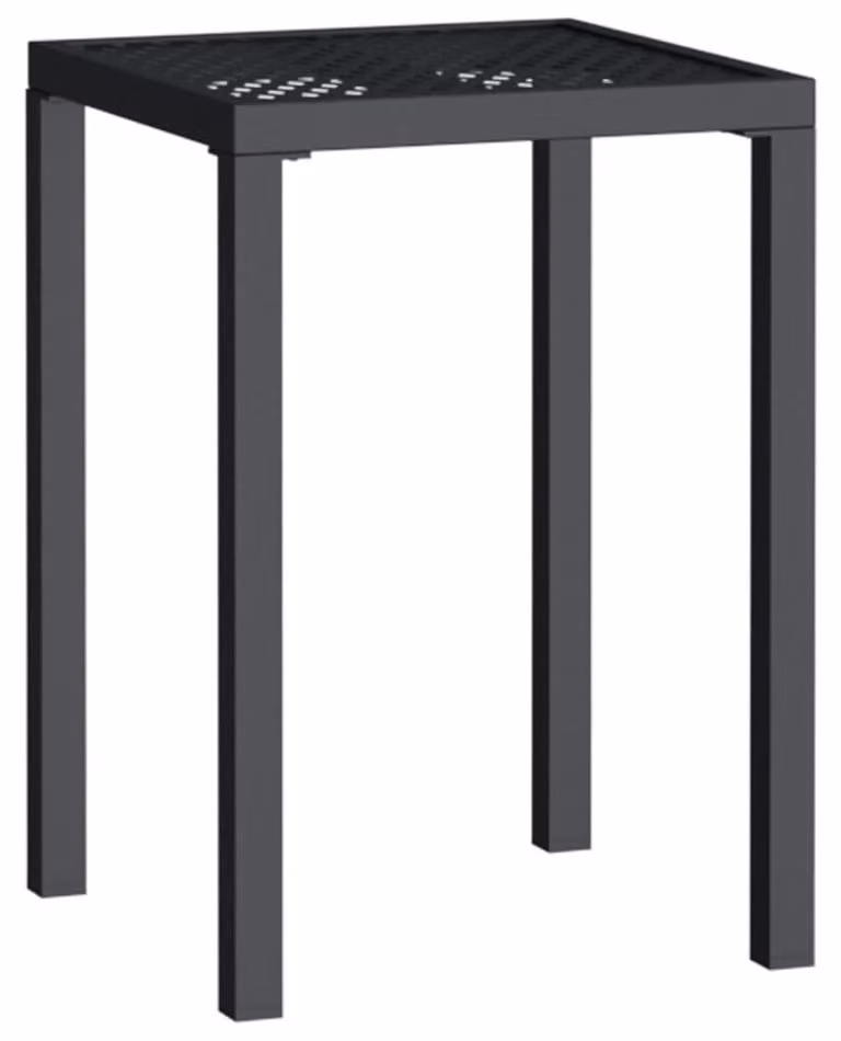 Elegante tavolo da giardino con design a rete