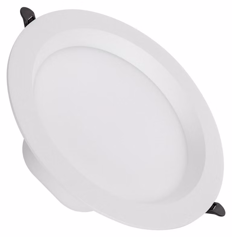 Faretti LED da incasso, 24W, forma circolare, marca LUX, foro di montaggio Ø 200 mm, grado di protezione IP44, senza sfarfallio, temperatura di colore 5000K (bianco freddo)