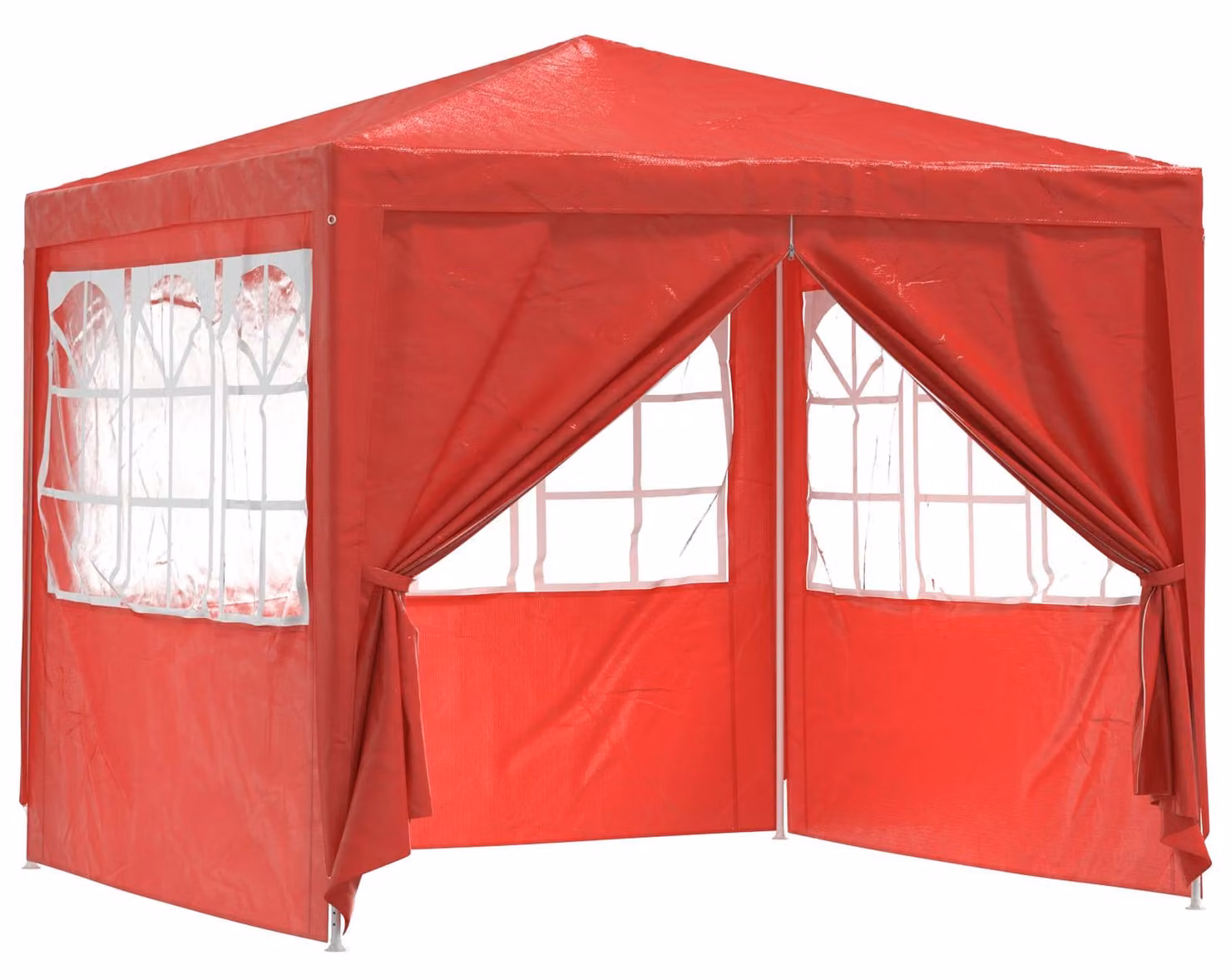 Tenda Party Rosso 250 x 250 x 240 cm PE e Acciaio