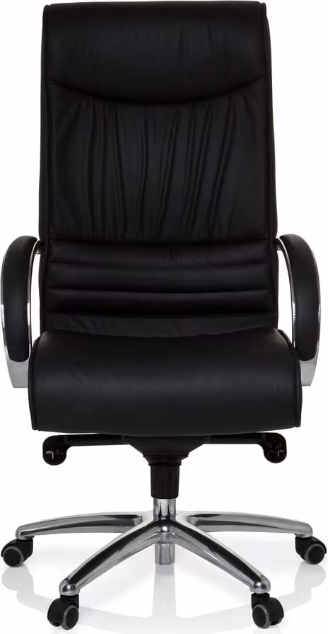 Sedia da ufficio / poltrona direzionale Xxl F 400 pelle nera