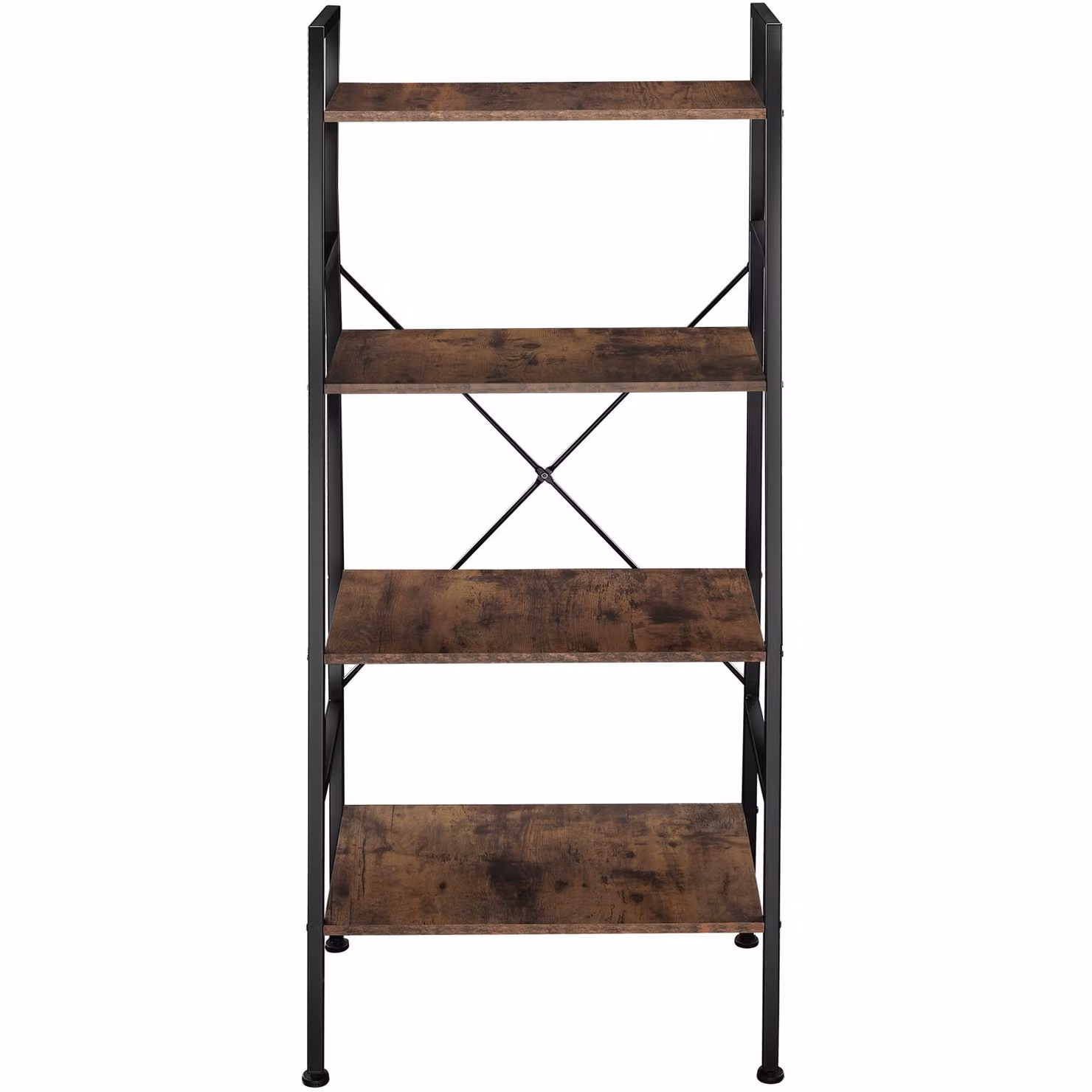 Scaffale a scala Liverpool Tectake in stile industriale, colore marrone, L/P/H: 61.5 x 36.5 x 150.0 cm – 4
