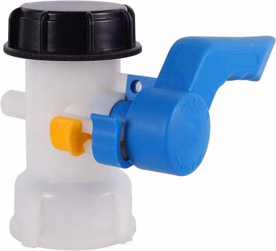 Raccordo per serbatoio IBC in acciaio inossidabile - 60 mm - per serbatoi di raccolta dell'acqua piovana e tubi di scarico - 1 pezzo