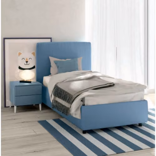 Letto singolo imbottito rivestito in ecopelle Rapsody Volo Collection