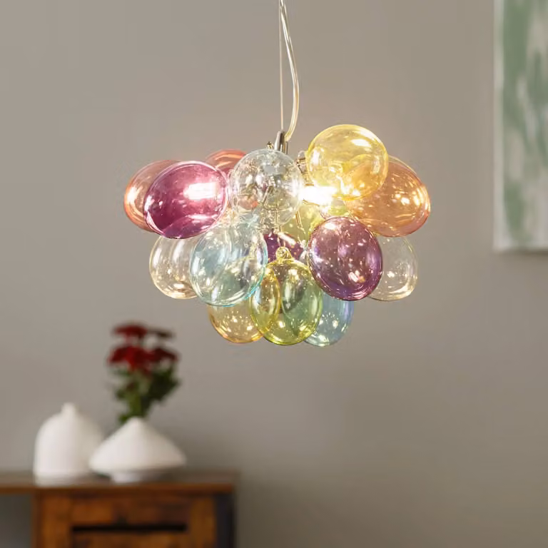 By Rydéns Lampada a sospensione in vetro Gross, dimmerabile, Multicolore, Soggiorno / Sala da pranzo, Vetro, Design, Lampada a sospensione
