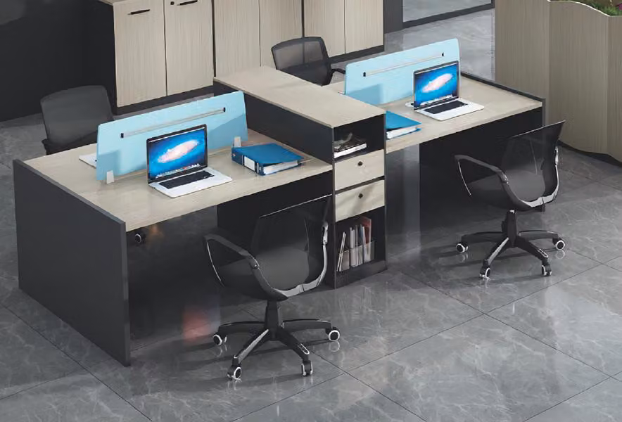 Schreibtisch Co-Working-Tisch Teambürotisch Gemeinschaftsschreibtisch 4 Personen