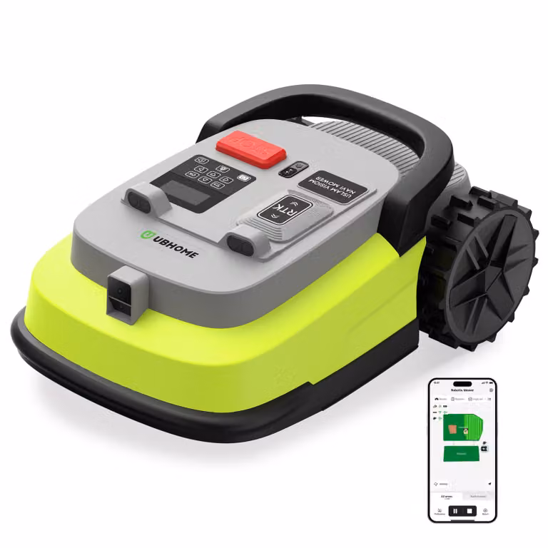 UBHOME M10: robot tosaerba senza cavo perimetrale con RTK e visione AI – Controllo tramite app fino a 1000 m²