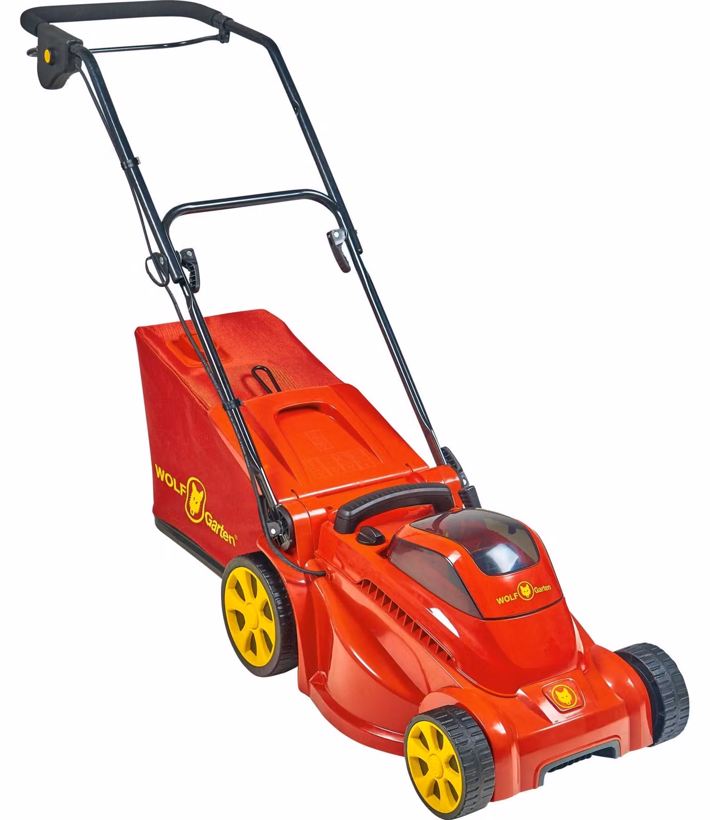 WOLF-Garten LYCOS 40/340 M Tosaerba a spinta Batteria Nero, Rosso, Giallo