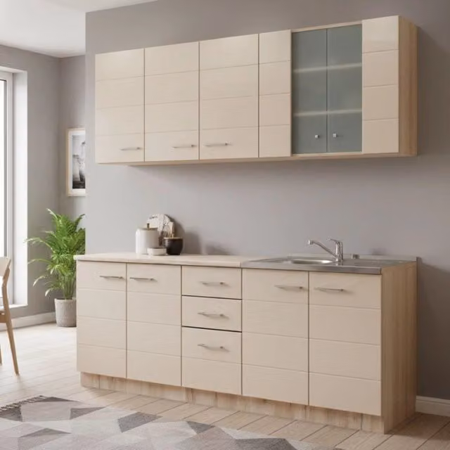 Cucinino DMORA Ieri Beige con 2 Cassetti e Ante a Battente – 1
