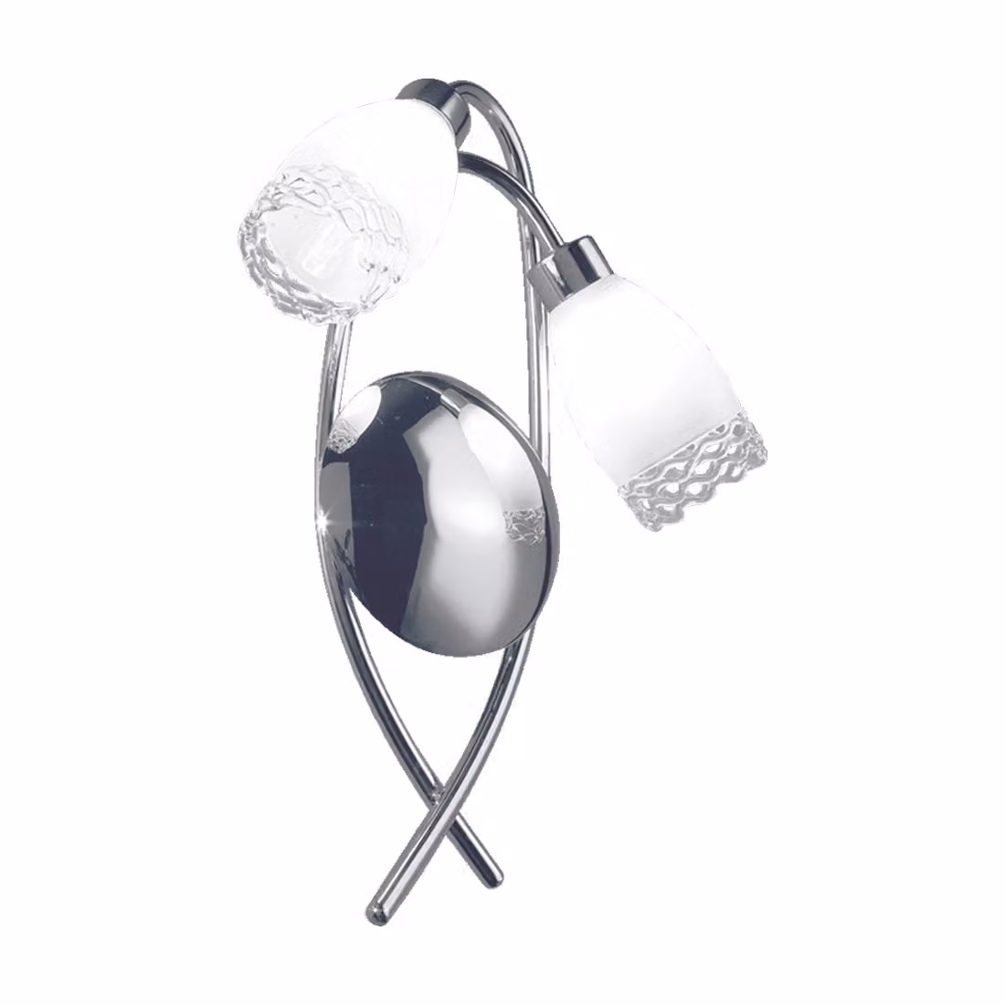 Applique OFRA 2xG9/40W, cromo opaco/vetro chiaro L: 250, H: 360, attacco G9, dimmerabile