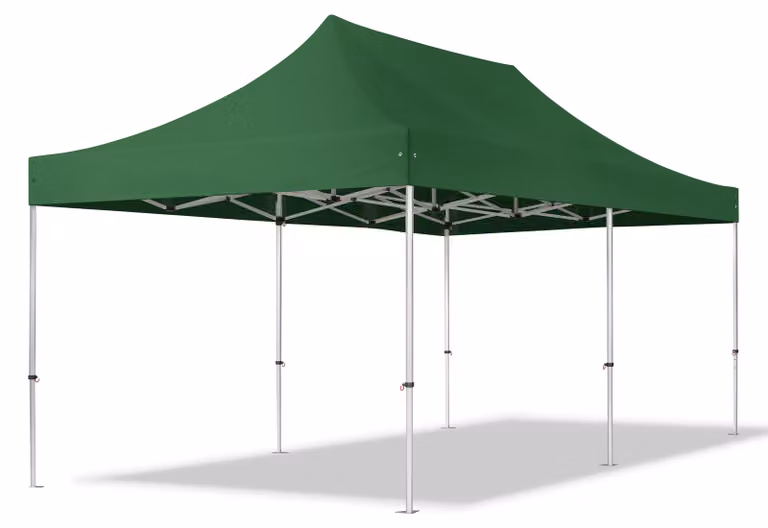 TOOLPORT 3x6m gazebo pieghevole PES, PROFESSIONAL alluminio, verde scuro