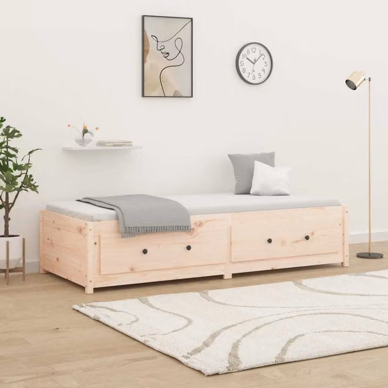 The Living Store Letto da giorno 75x190 cm in legno di pino massiccio