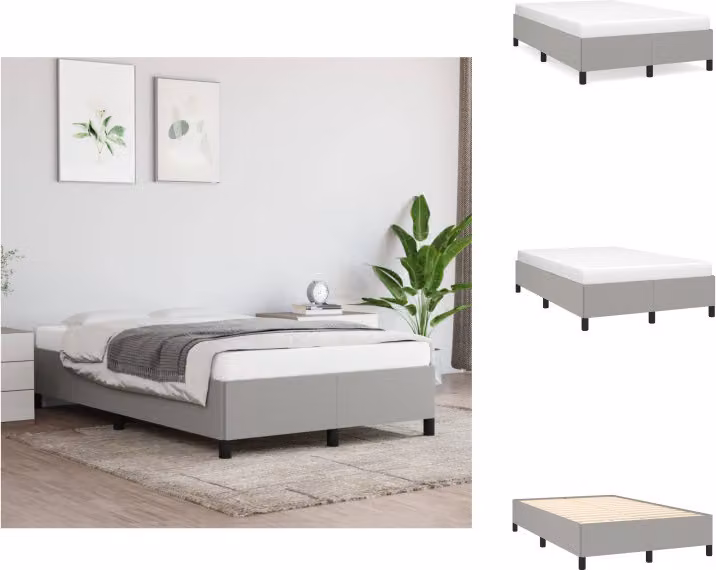 vidaXL Struttura letto grigio chiaro 120x200 cm in tessuto - Letti e strutture letto