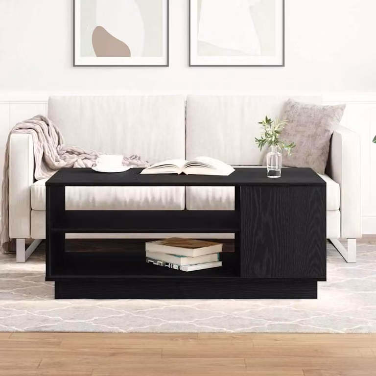 Maison Exclusive - Tavolino nero effetto rovere 102 x 55 x 43 cm Materiale ligneo