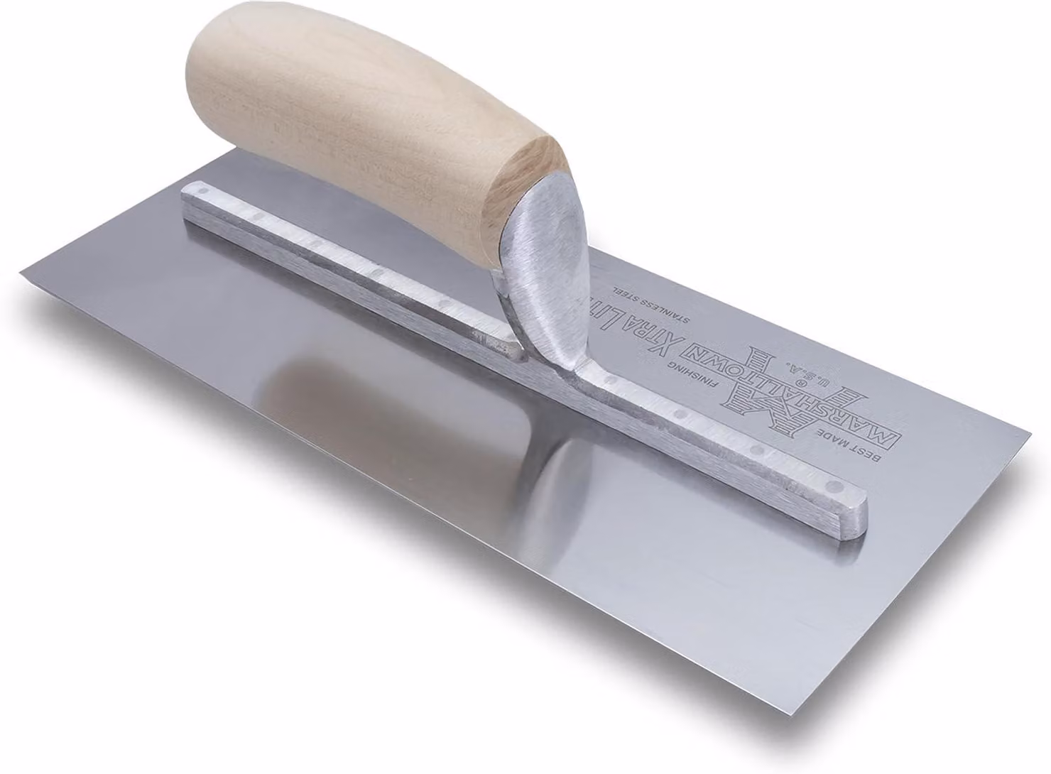 Pala da giardinaggio, dimensioni 11 x 4 1/2 pollici, manico in legno curvo, acciaio inossidabile, pieghevole