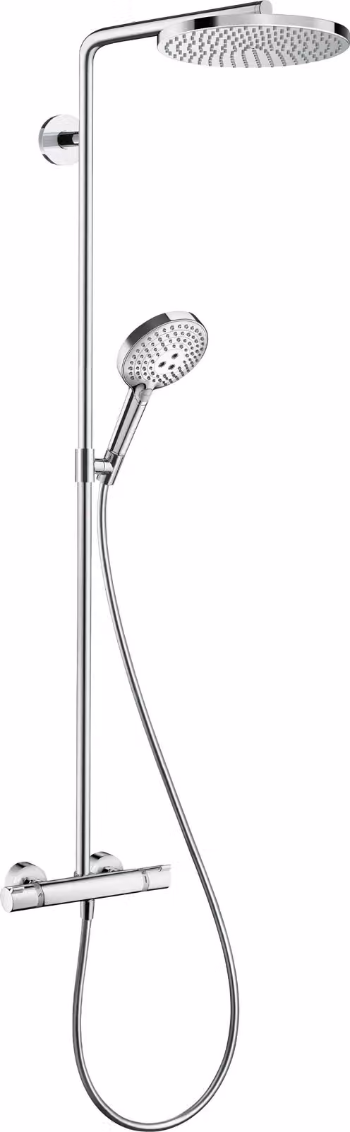 hansgrohe Raindance S Système de douche 240 1jet, PowderRain, avec thermostat, EcoSmart, 28825000, 28825000