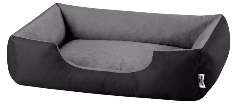 Solidchoice - Cuccia per cani con rivestimento removibile e lavabile, nera/grigia