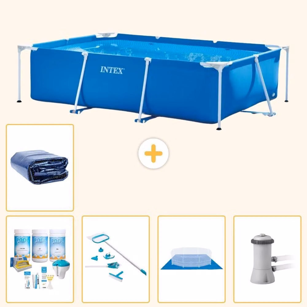Piscina fuori terra rettangolare - 300x200x75 cm - 6 pezzi - Modello S20056