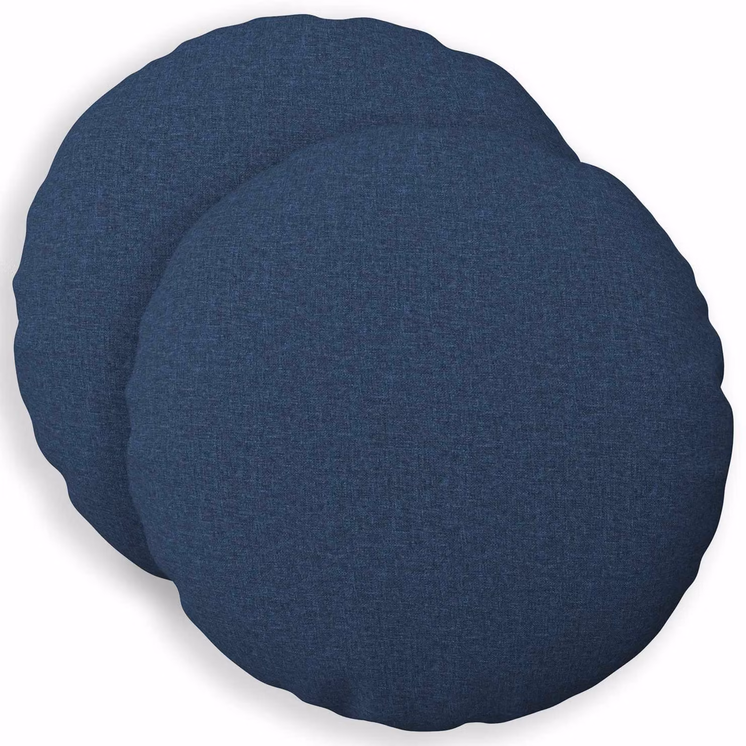 Set di 2 federe rotonde vidaXL HEERLEN blu in poliestere, Ø 30 cm