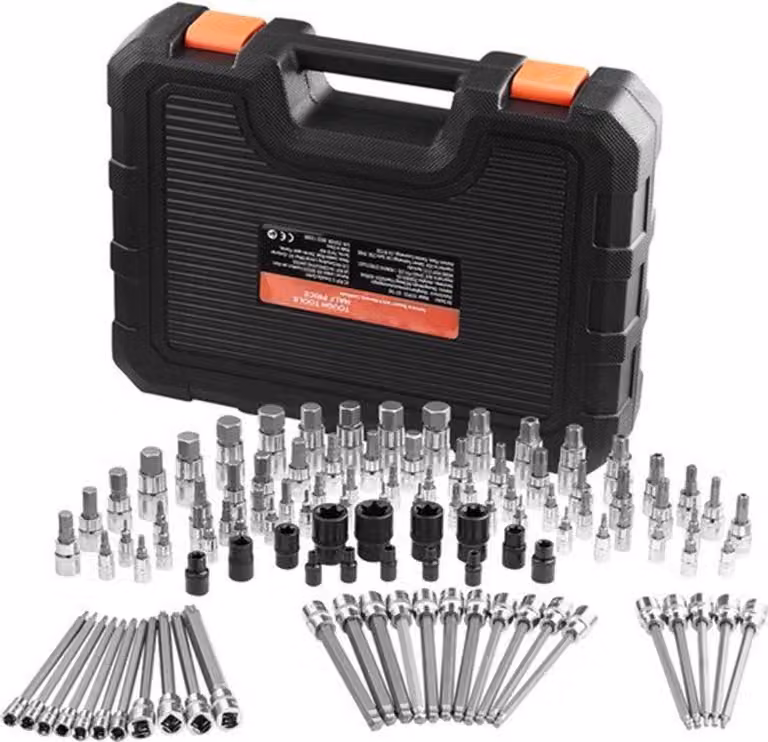 Set di 107 pezzi - SAE e metrico - a esagono e Torx - acciaio legato S2