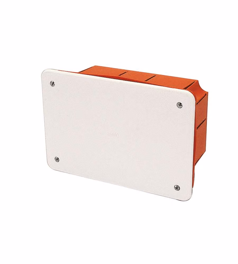 Scatola di derivazione da incasso con placca 153 x 98 x 70 mm