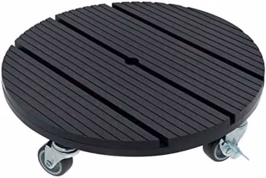 Carrello per piante, antracite, portata 80 kg, per interni ed esterni