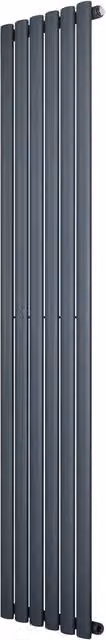 Radiatore Verticale Design Ovale Colonna Singola Monstershop in Acciaio Colore Antracite H: 180 cm, L: 36 cm