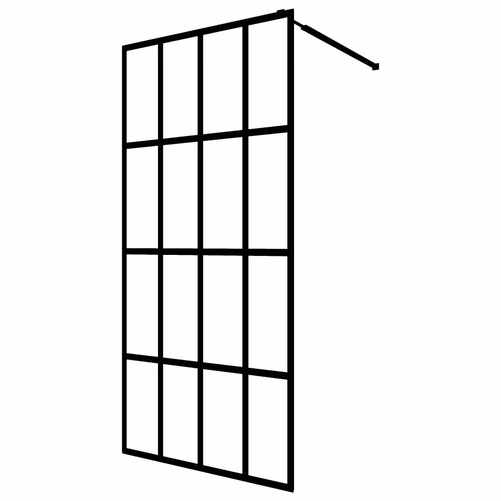 Cabina Doccia a Nicchia vidaXL con Schermo in Vetro Temperato Opaco L: 140 cm, H: 195 cm – 2