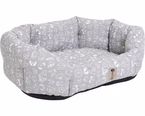 Letto per cani MAX 75 cm grigio con stampa di cani