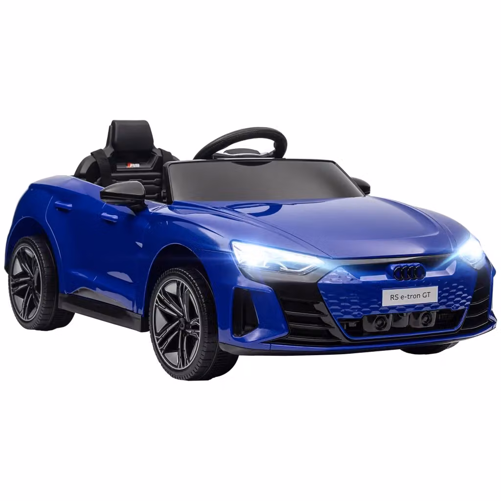 Auto elettrica Audi RS E-tron GT per bambini 12V con radiocomando, effetti sonori e luminosi, colore blu – 2