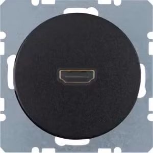 Berker 3315432045 Presa ad alta definizione con attacco a 90°, nera lucida Berker R.1/R.