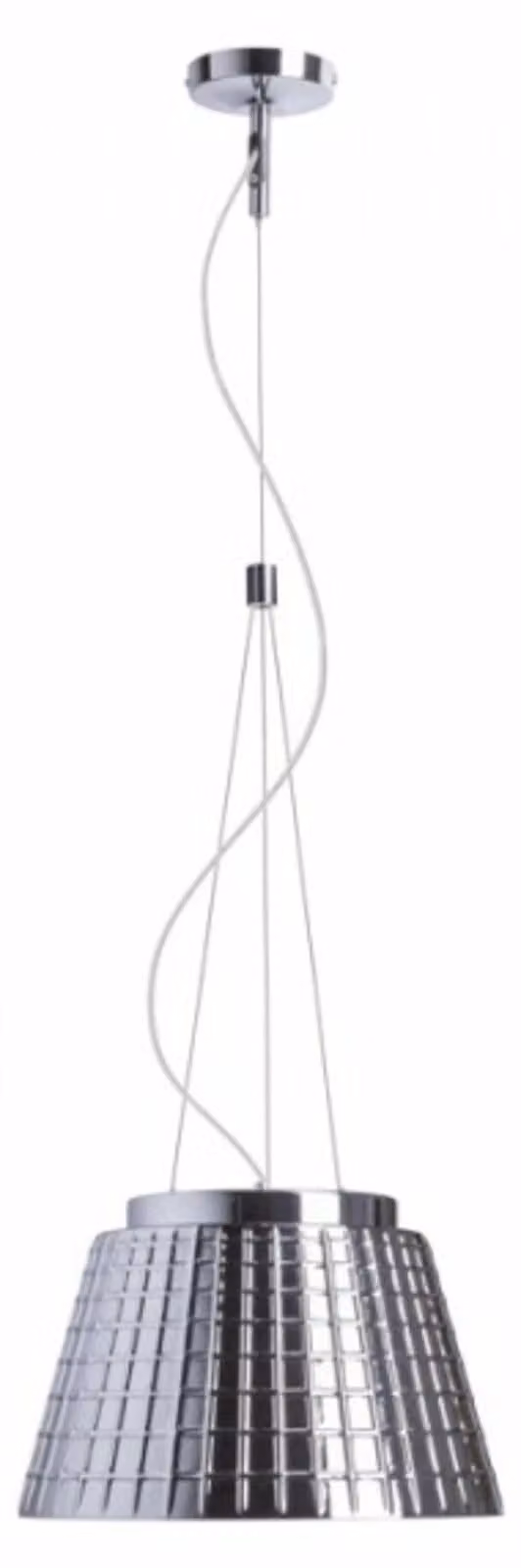 sospensione in vetro cromato 230V LED E27 15W