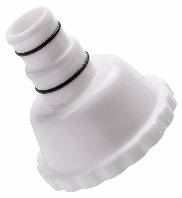 Adattatore per skimmer di piscine, in PVC, per aspiratori di piscine, con attacchi per tubi da 3,2/3,8 cm