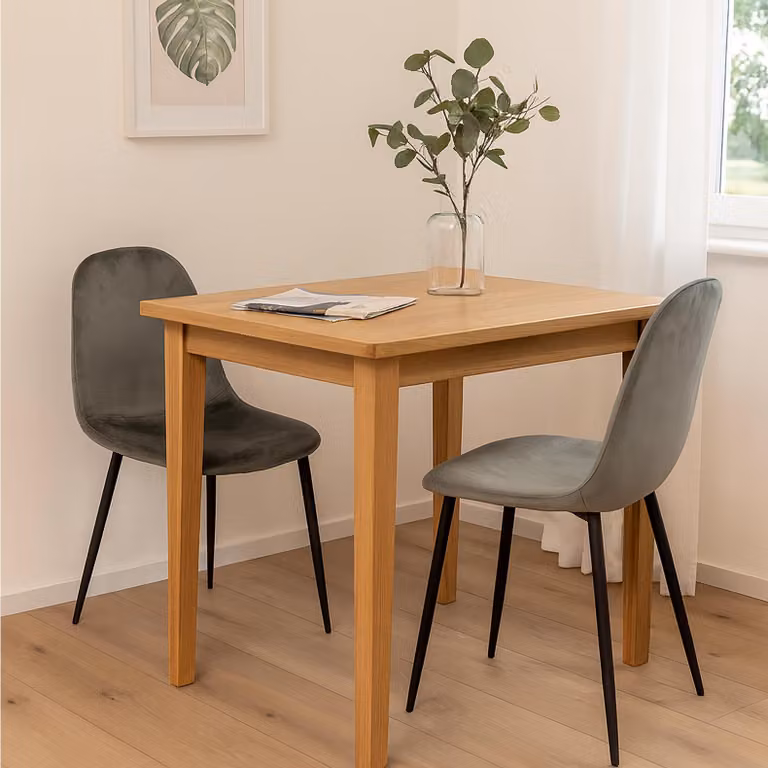 Set di 2 sedie da sala da pranzo in velluto Savannah grigio