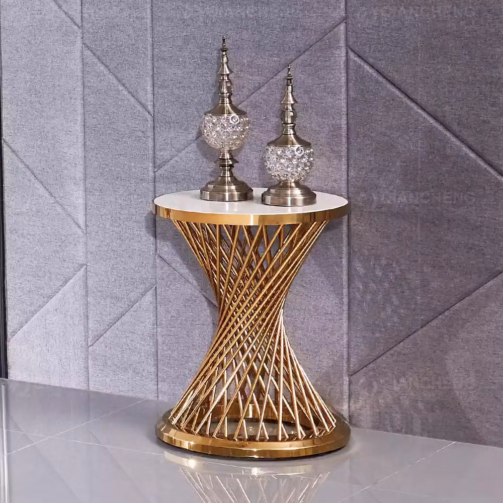 Couchtisch Runder Beistelltisch Designer Tisch Wohnzimmertisch Edelstahl
